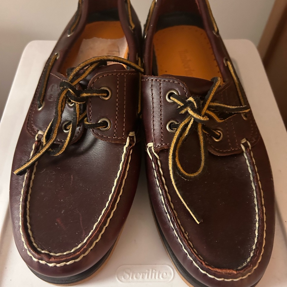 Shoes Men's Timberland Sz 9 Brown Leather Boat